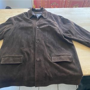 Banana Republic mens XXL brown suede/leather jacket